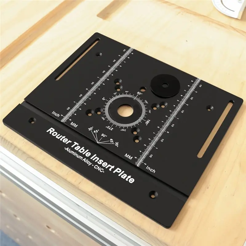 [ABFI!】 Aluminum Router Lift Kit With Table Insert Plate - Adjustable Woodworking Router System For Router Tables
