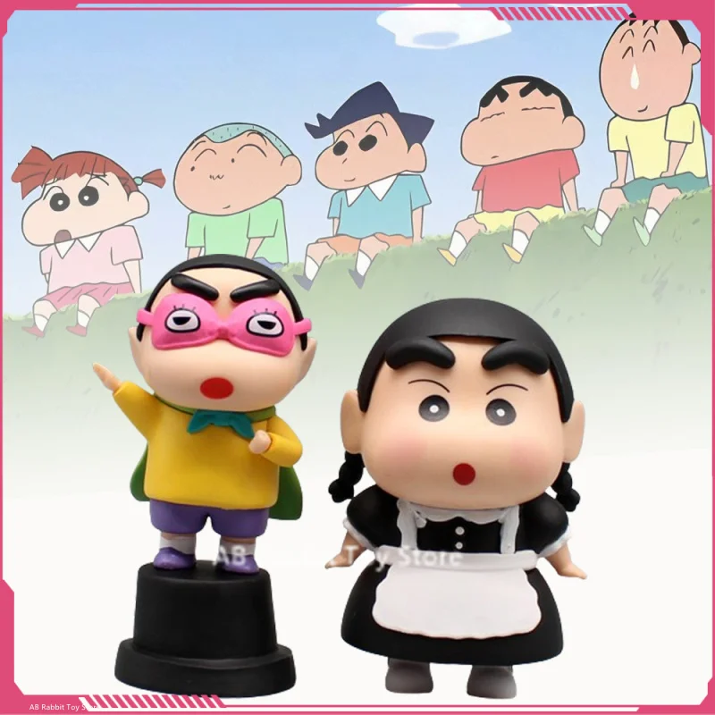Buntstift Shin-Chan Anime Figur Shin Chan Cos Dienst mädchen Cape Superman 10cm Action Figur Modell