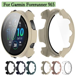 For Garmin Forerunner 965 Watch Case + Steel Film 360 Full Soft Clear All-inclusive Screen Protector Case Watch Accessories