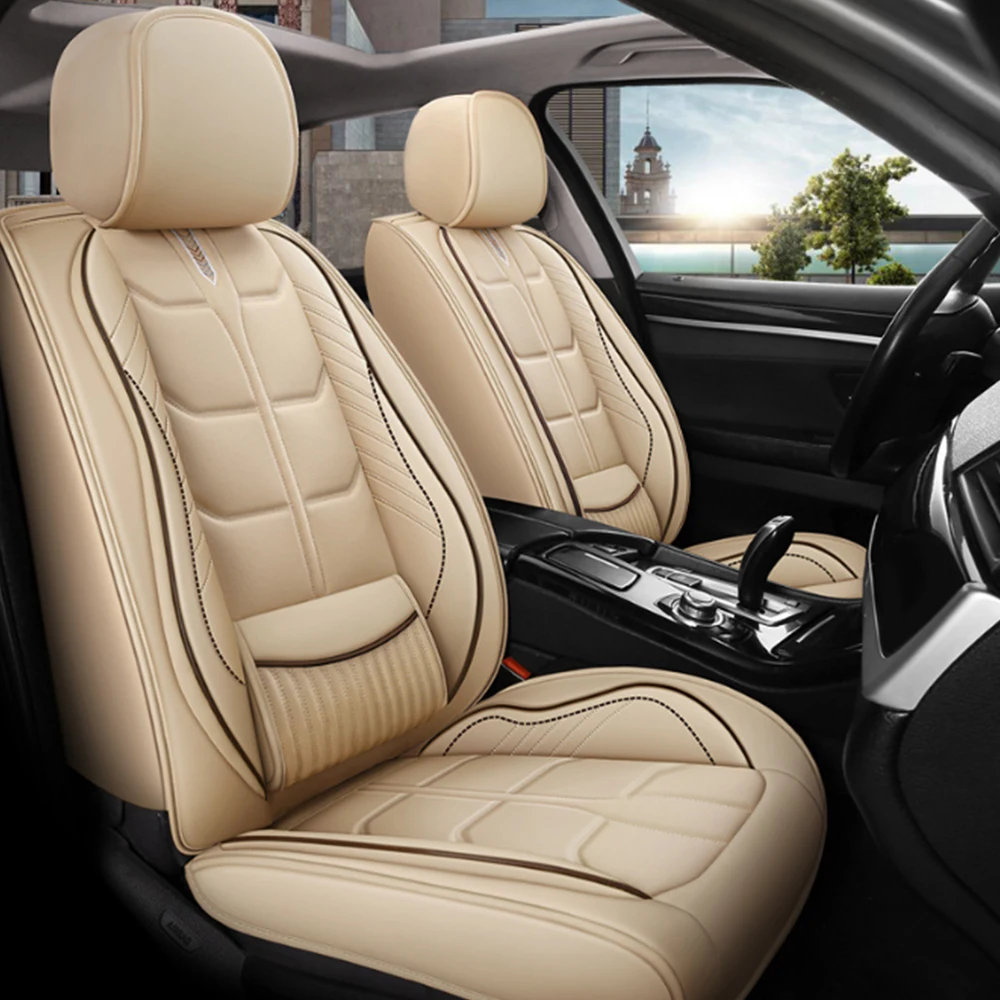 

MH124 2-seat all season Universal quilted PU leather car seat cover fully wrapped waterproof suitable for sedan/off-road vehic