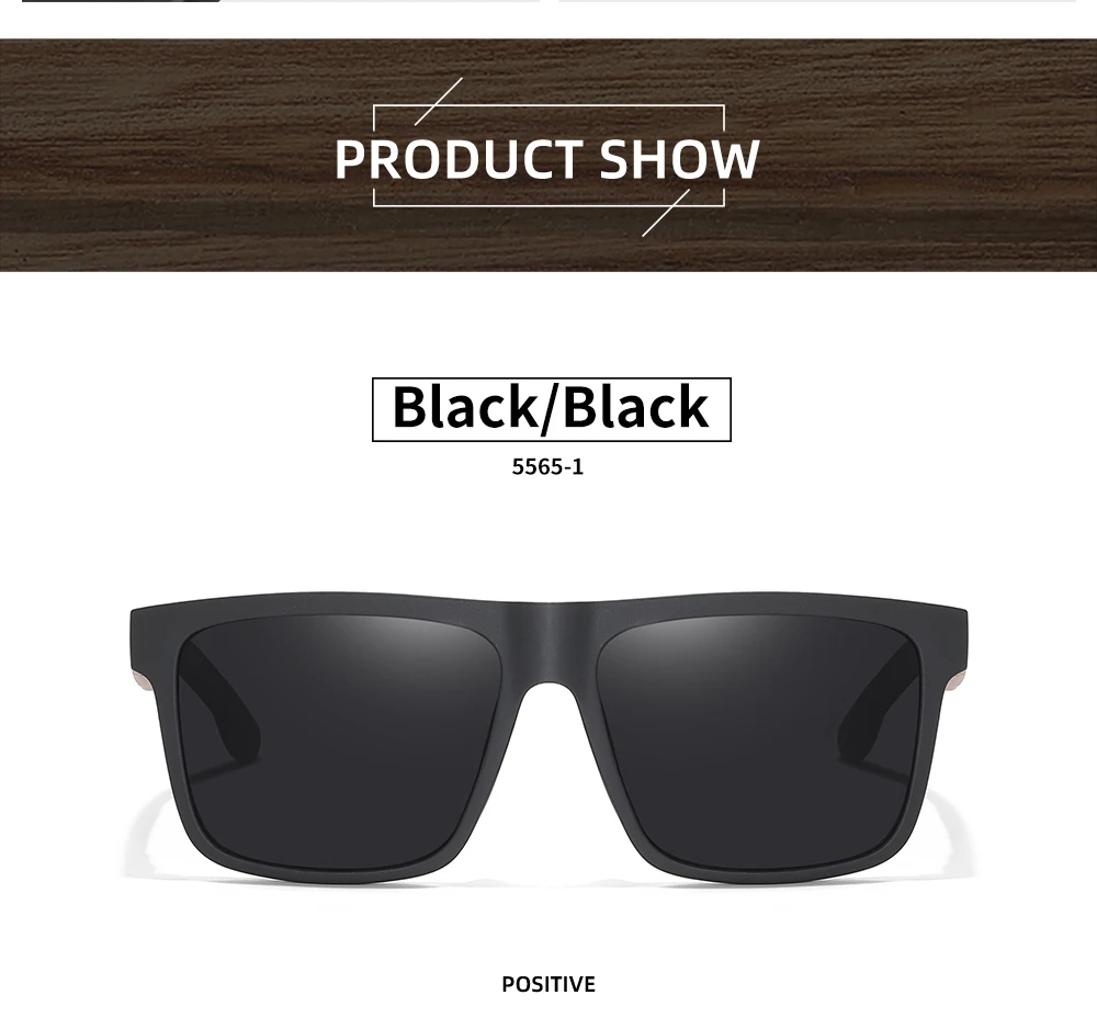 GM Neuheiten Schwarze Holz-Polarisierte Sonnenbrille für Herren Bambus-Sonnenbrille Rote UV400-Gläser Modische Fahrsonnenbrille CartonS5565 – Detail 9