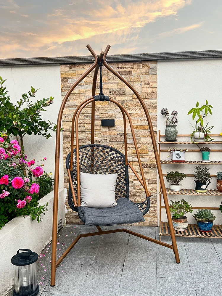 Hanging Chair Indoor Swing Hanging Basket Chair Living Room Outdoor Balcony Rocking Chair Light Luxury Single