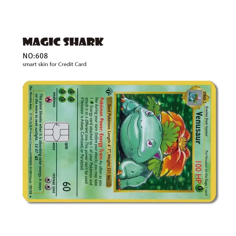 2026 Nieuwe Charizard Blastoise Bulbasaur Eevee Metwo Sticker Film Skin Cover voor Creditcard/Debitcard