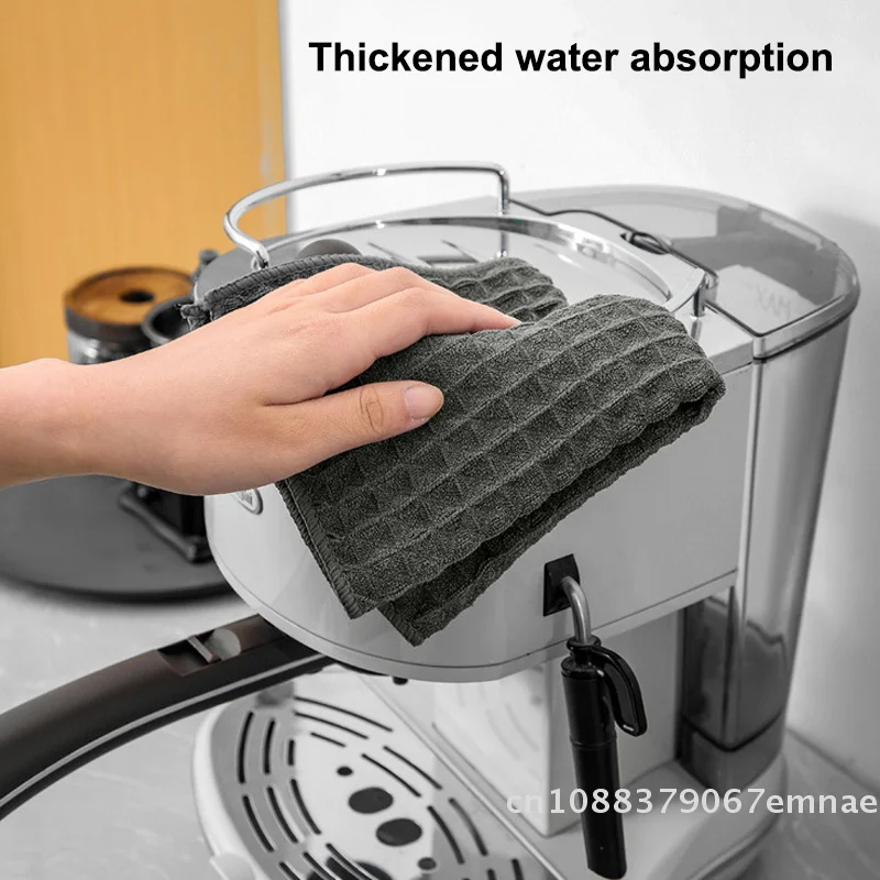 Super Absorbent Barista Bar Towel - Coffee Machine Cleaning Rag No Lint Square Cleaning Cloth for Barista Bar