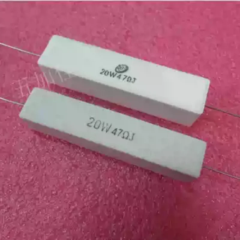 10-100pcs 20W47RJ SQP 20W 47R 5% high-power axial cement resistance width 14 length 60 thickness 13
