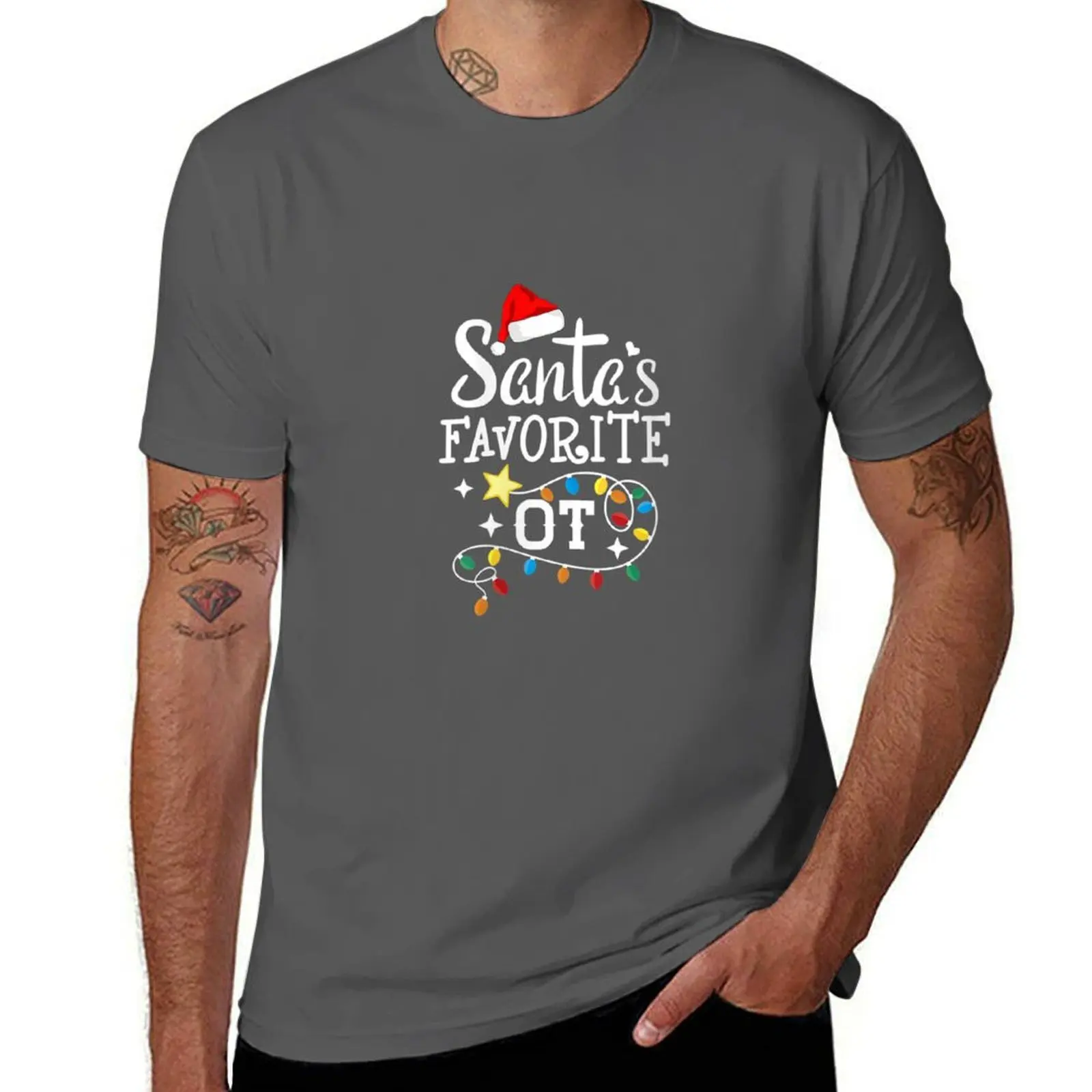 

Womens Christmas Occupational therapy Santa39;s Favorite OT T-Shirt T-Shirt t shirts for man cotton soft T-Shirt