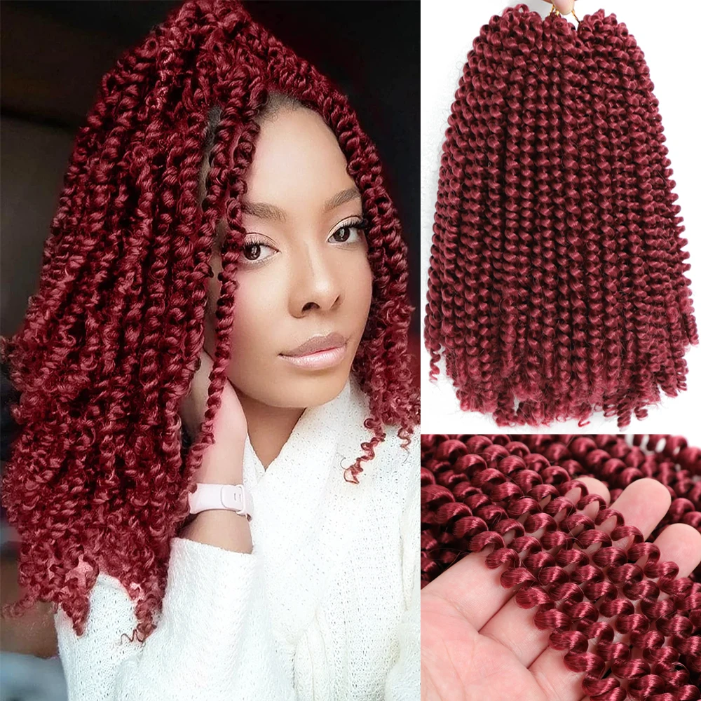 

Spring Twist Наращивание волос для женщин Bob Passion Twist Вязание крючком Косы для волос Синтетическое плетение волос meche cheveux a tresser