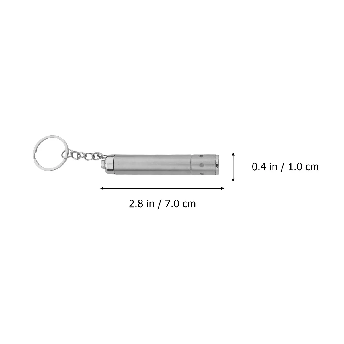 5Pcs Portable LED Keychain Flashlight Mini Stainless Steel Torch Ultra Bright Compact Light for Backpack Belt Hat Purse Night