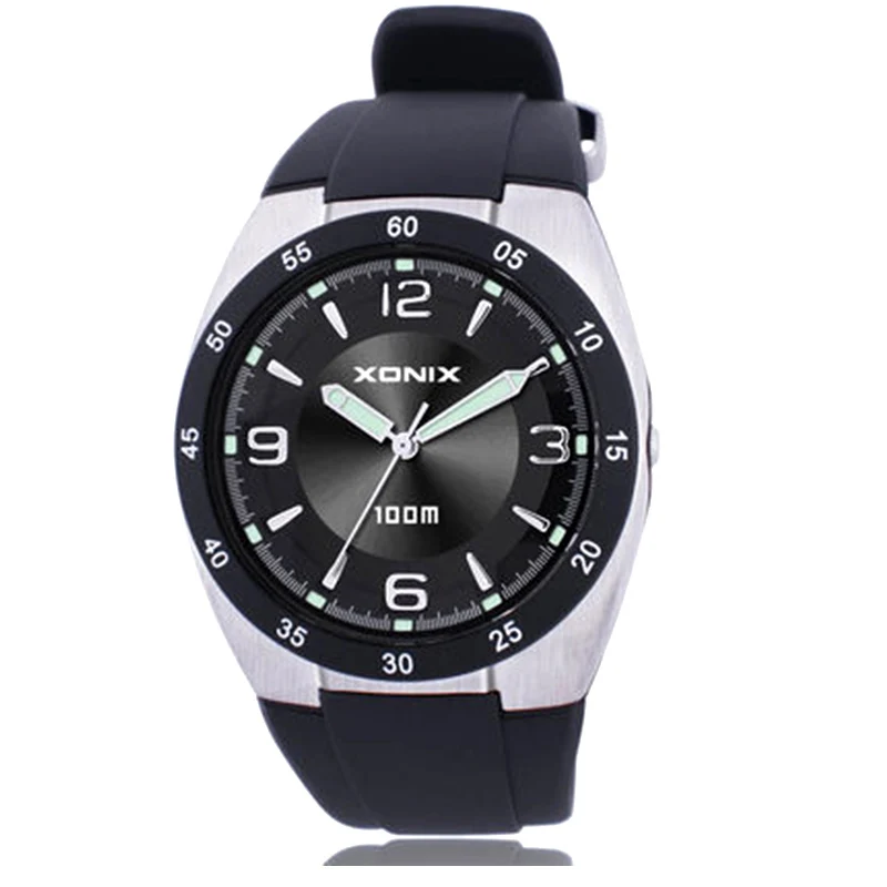 XONIX TOP HOT Fashion Mens Classics Sports Waterproof 100M Quartz Watch Swim Diver Hand Clock Montre Homme ZC