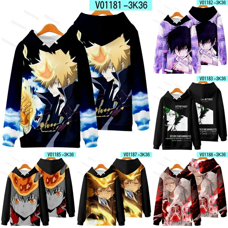 Katekyo Hitman Reborn HITMAN REBORN Sudadera con capucha niños figuras de Anime disfraces Cosplay Sudaderas Para Hombres regalos de Halloween