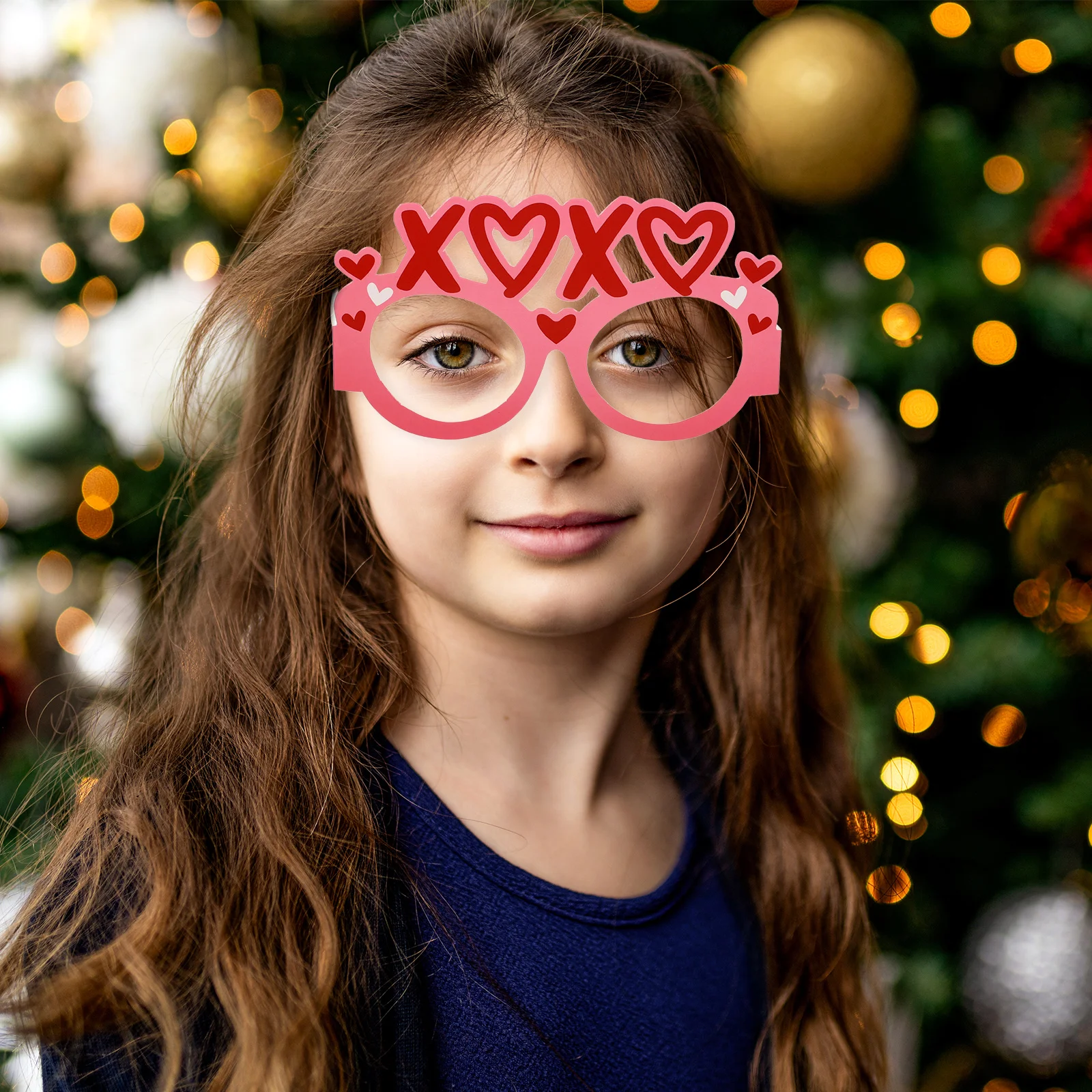 

6Pcs Valentine Heart Paper Glasses Eyewear Party Supplies Photo Booth Props Fun Accessories Valentine Themed Eyeglasses