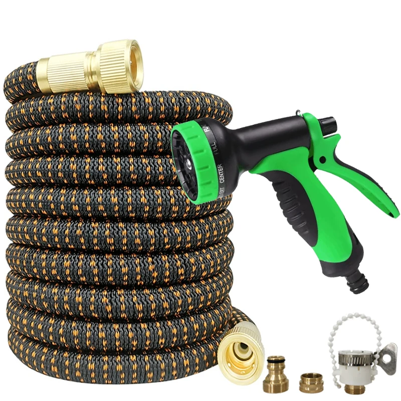25-125FT Expandable Magic Hose Flexible Water Pipe High-Pressure Multifunctional Spray Gun Household Garden Irrigation Supplies