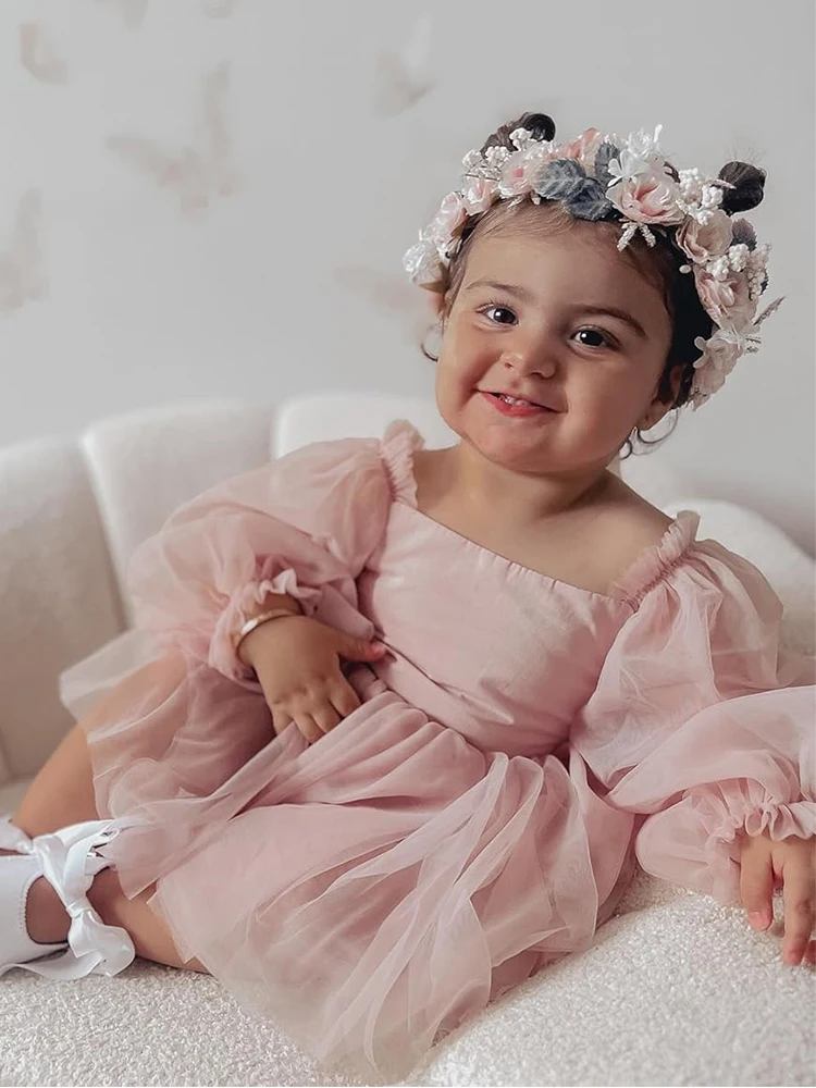 Baby Girl Dress First Birthday Party Dresses For Baby Girls Newborn Tulle Princess Dress Sweet Design For Size 0 To 24 Month