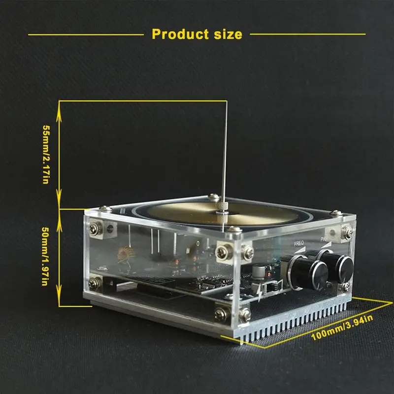Mini Bluetooth Wireless Speaker Music Tesla Coil High Power Voltage Pulse Wireless Transmission Lighting Education Teaching Tool