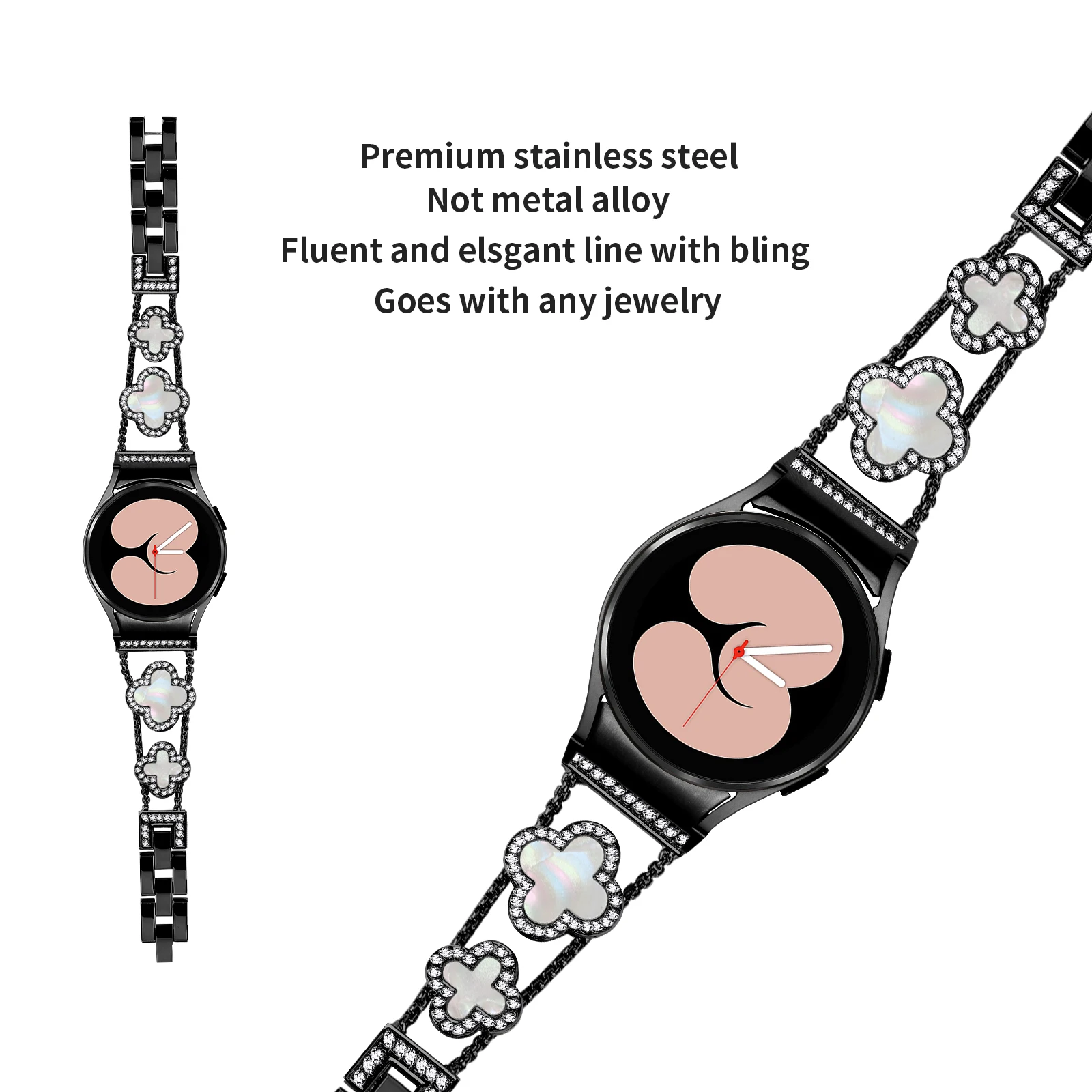 لا فجوات الماس حزام لساعة سامسونج جالاكسي 6 الكلاسيكية 47 مللي متر 43 مللي متر 4/5/6/7 44 مللي متر 40 مللي متر حزام معدني لسوار غالاكسي 5pro 45 مللي متر