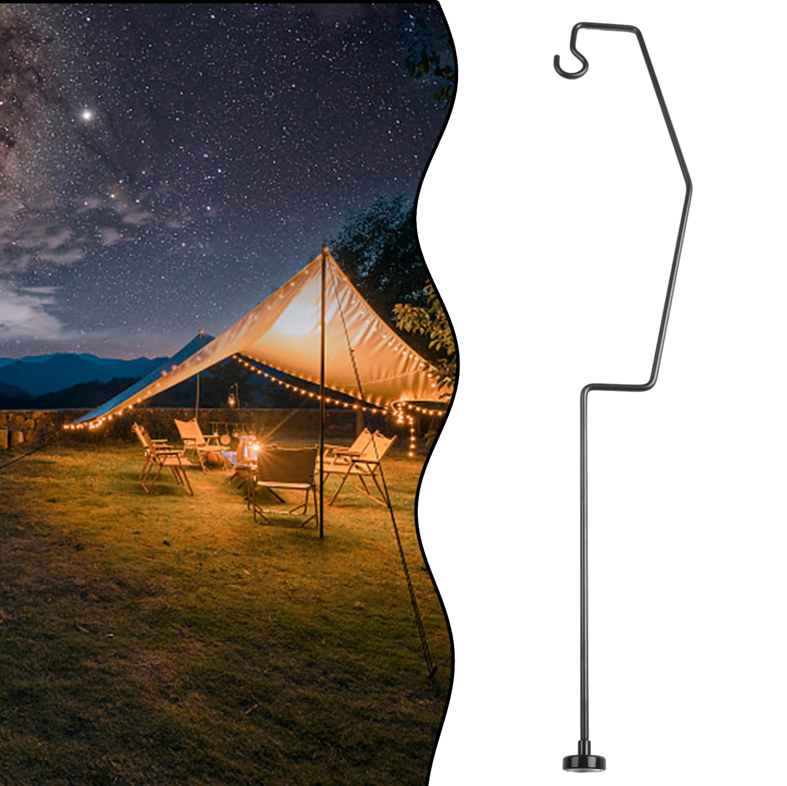 Lamp Holder Hanger for Camping Lights Designed for IGT Table Light Rack and Pole Lighting Stand Iron Material Load Capacity 5kg