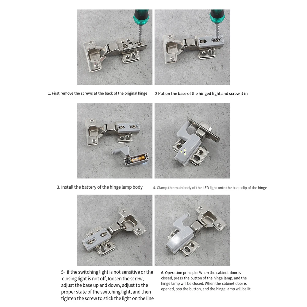 LDE Hinge Light for Cabinets Built in 0 25W Sensor Light with 3 Bright LED Lights for Enhanced Illumination in Furniture