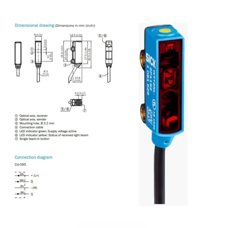 SICK Multi-task photoelectric sensor 1081626 WTT2SL-2P1192