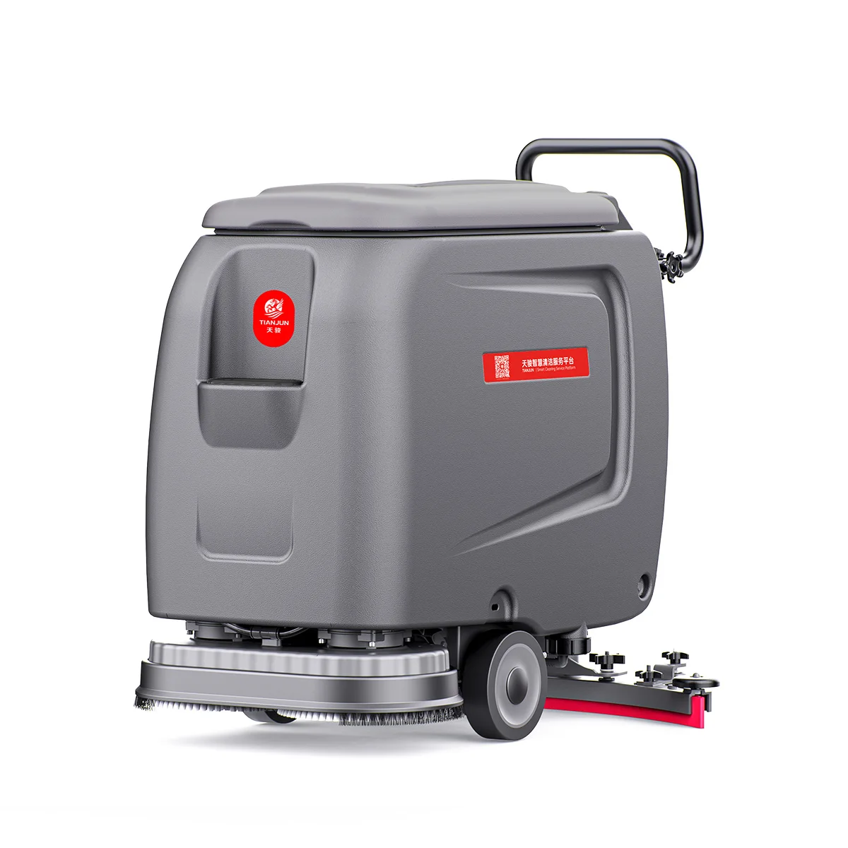 Walk-Behind Heavy Duty Automatic Floor Scrubber Dryer Battery-Powered Tiles Cleaning Machine For Warehouse Commercial Office