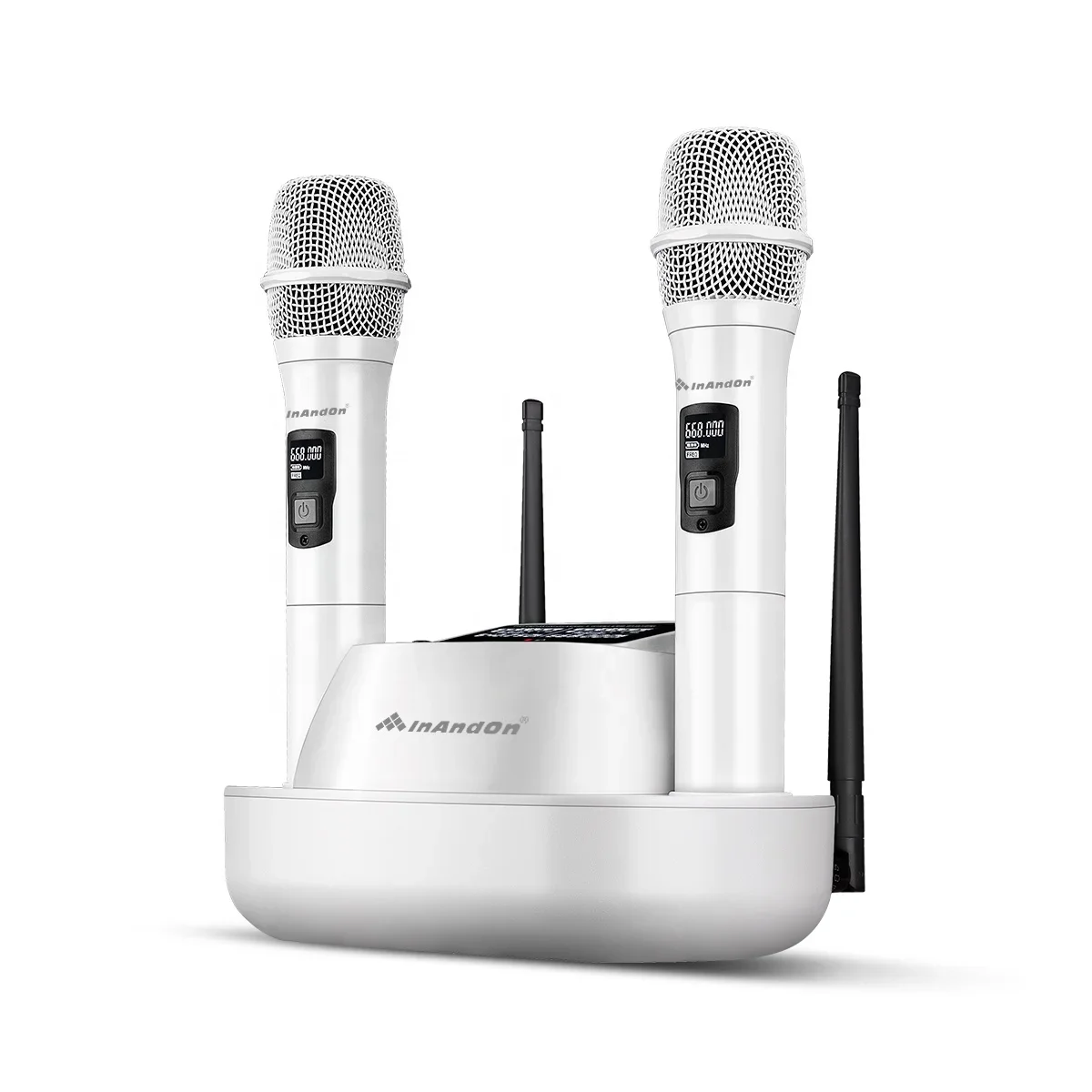 Anti-interference UHF HIFI KTV Stage Performance Self-charging Rechargeable Wireless Karaoke Microphone without Mixer Function