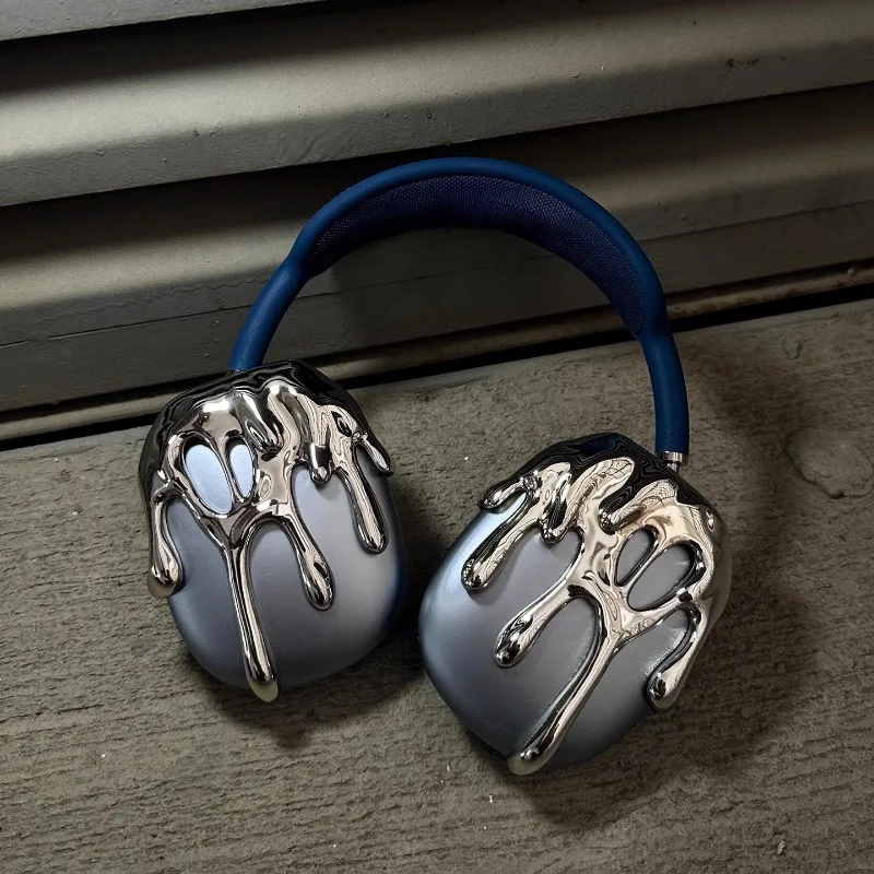 Flowing Metal AirPods Max Headphone Case Liquid Metal Silver Acid