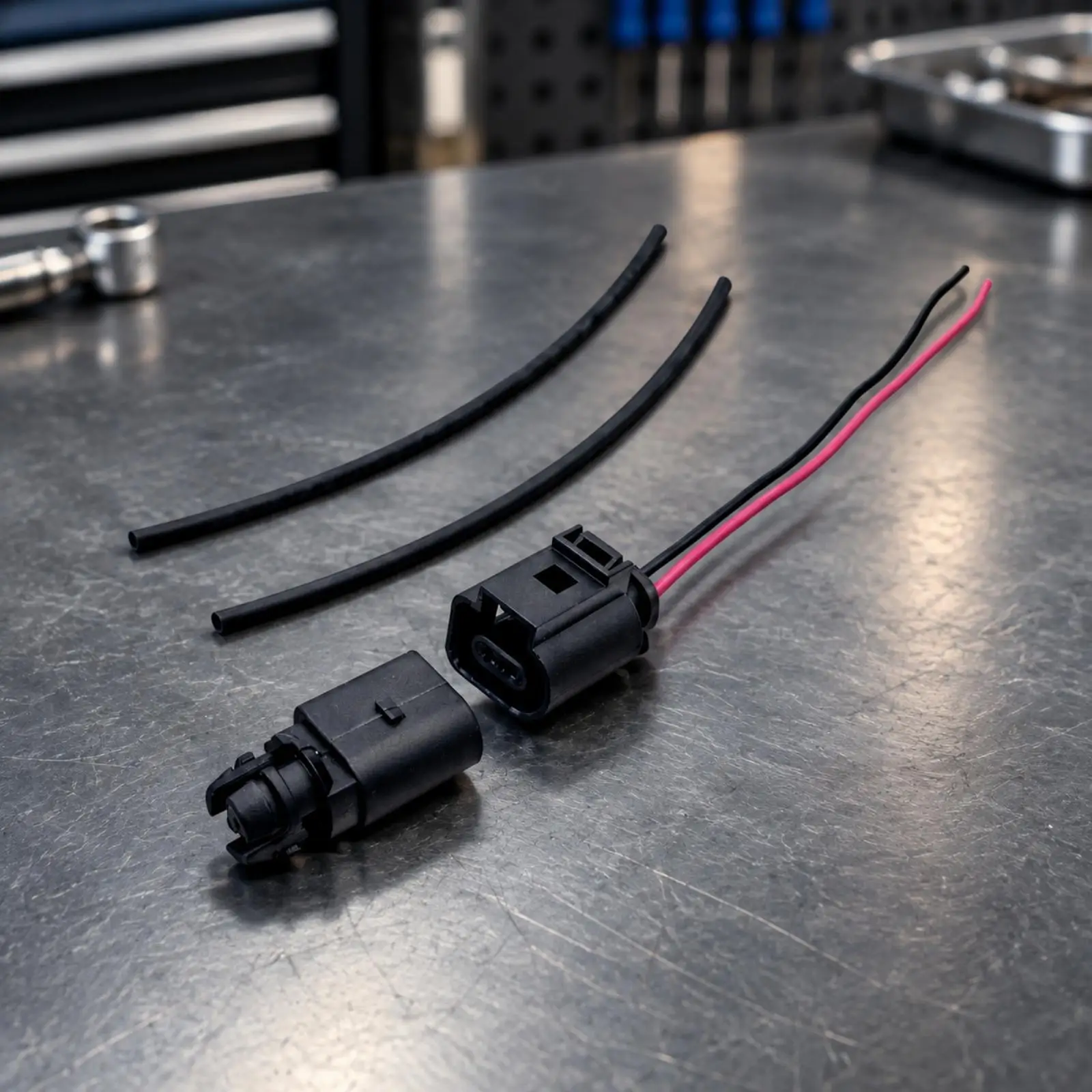 Automotive Exterior Temperature Sensor Direct Replacement Ambient Air Temperature Sensor with Connector Pigtail Harness