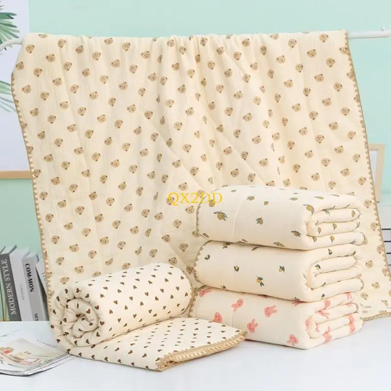 

QX2D детское одеяло, детское стеганое мягкое одеяло из хлопка для новорожденных девочек и мальчиков, 43x51 дюймов