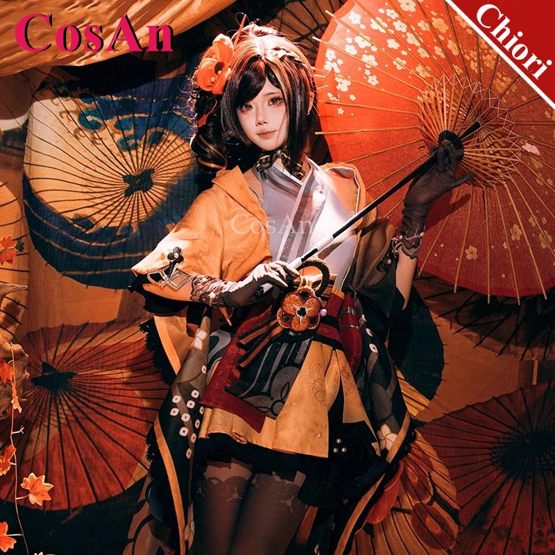

CosAn Game Genshin Impact Chiori Cosplay Costumes Gorgrous Gradient Color Pleated Skirt Halloween Party Role Play Clothing New