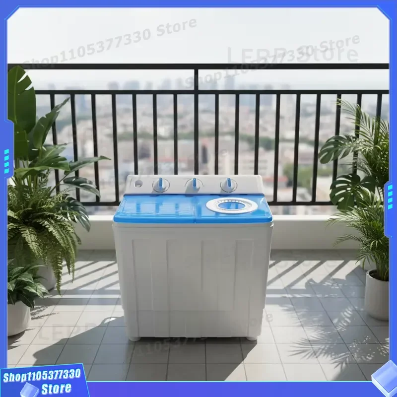 6kg Portable Front Load Washing Machine Semi Automatic Electric Washer Dryer Combo Plastic Household Appliance for Home Use
