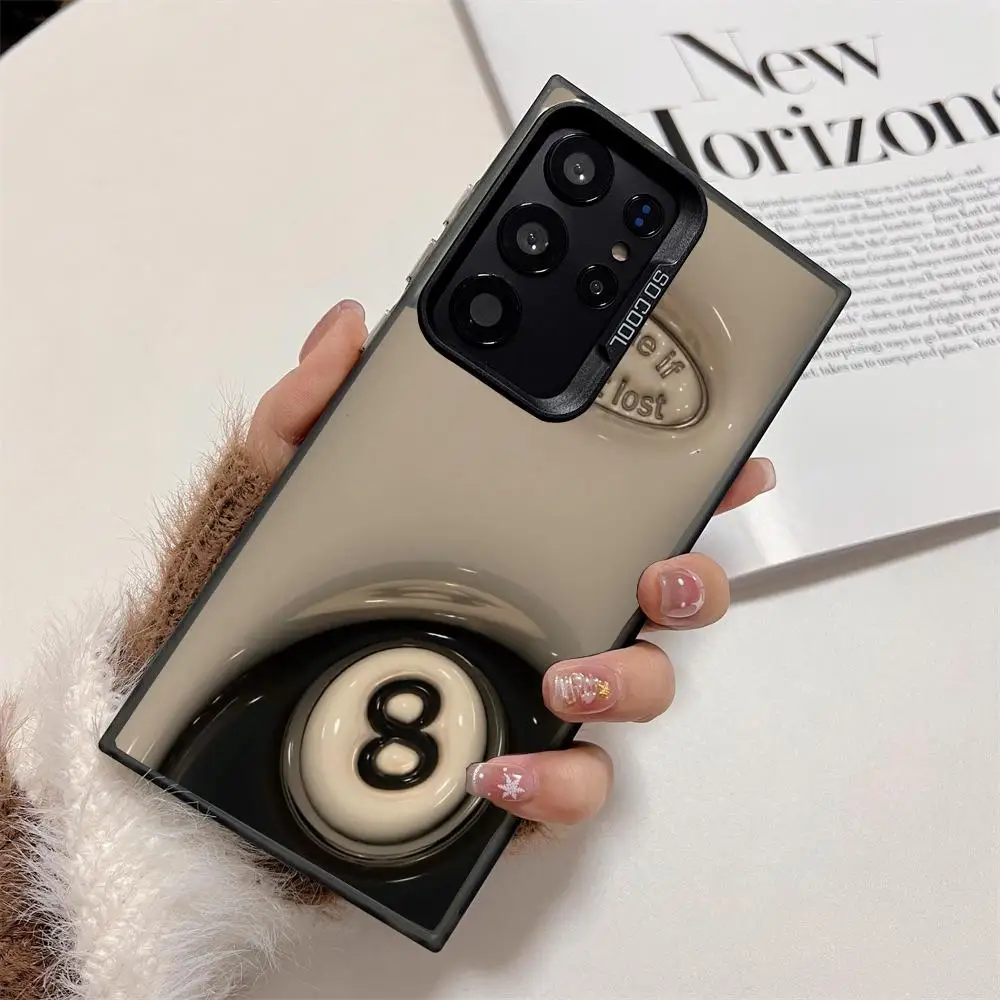 

Black ball case for Galaxy S25 S24 S23 S22 S21 S20 Ultra/ FE/Plus shock-proof rear cover anti-fingerprint