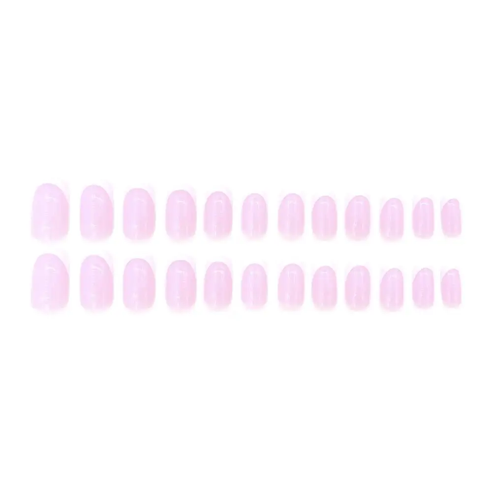 

Manicure Press on Nails DIY Fake Nails French Medium Length Wearable