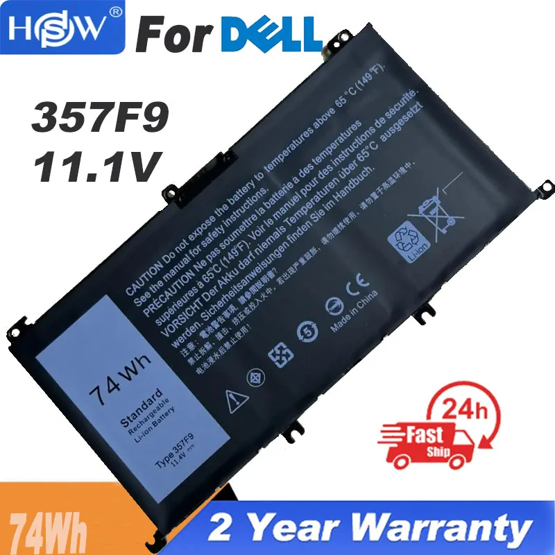 NEW 357F9 0GFJ6 Laptop Battery For Dell Inspiron 15 7559 7000 7557 7567 7566 5576 5577 P57F P65F INS15PD-1548B 11.4V 74WH