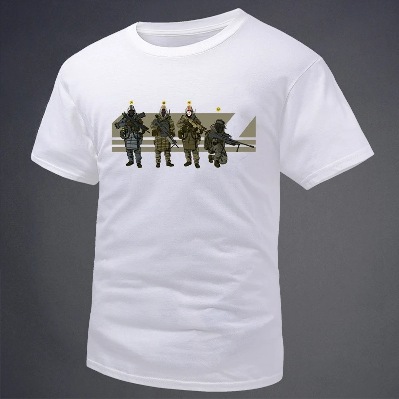 New Product Military Style Round-neck Short-sleeved T-shirt Tough Guy Clothing Theme of Local Rebels in 