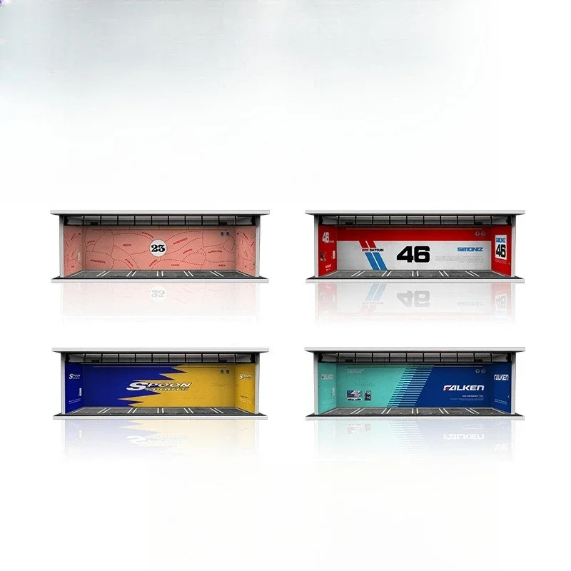 

1:64 Car theme painting lighting version assembly scene model