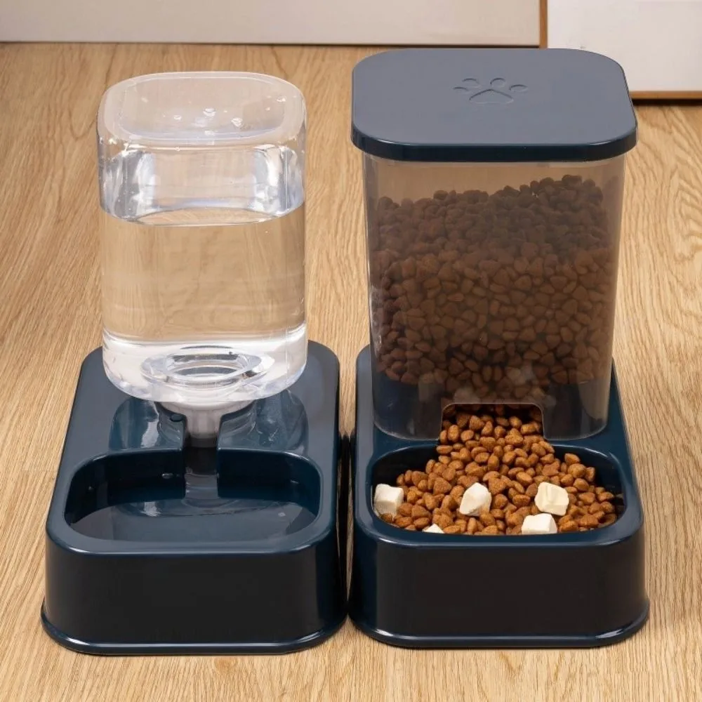 1.2L/1.5L الحيوانات الأليفة التلقائي المغذية سعة كبيرة 2 أنماط القط الكلب موزع المياه المغذية مجموعة 3 ألوان البلاستيك #4