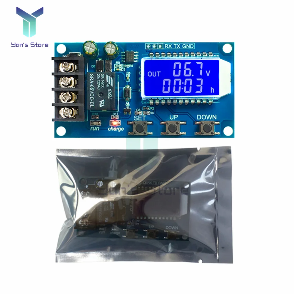 DC 6-60V 30A 20A Storage battery Charging Control Module Protection Board Charger Time Switch LCD Display XY-L30A