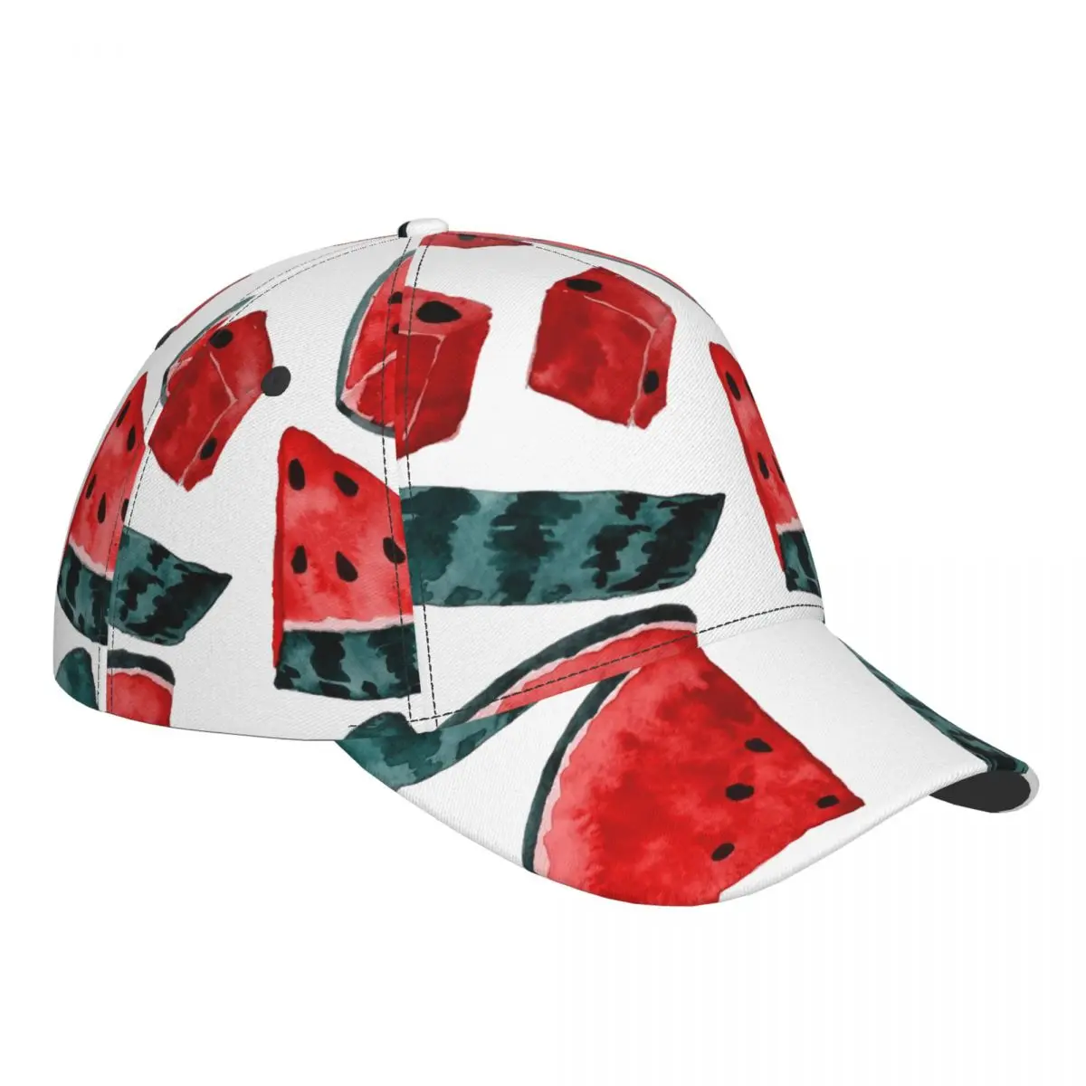 Baseball Cap Hat Hip Hop Cap Watercolor Watermelon Slices Sun Hat for Adult Men Women Hat