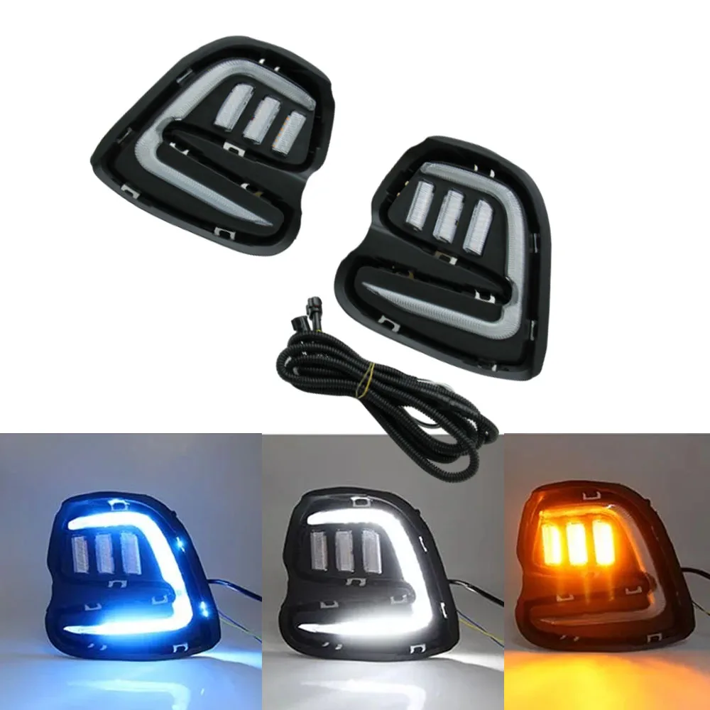 

For Chevrolet Cavalier 2016 2017 2018 Fog Light Daytime Running Lights Turn Signal Fog Lamp Cover LED DRL Car Styling Headlights