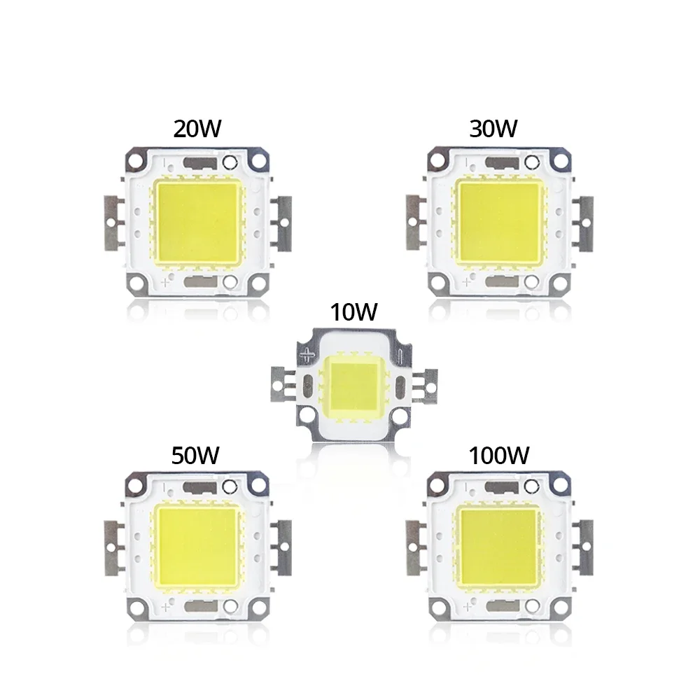 10W 20W 30W 50W 100W COB LED Chip DC 9-12V 30-36V Integrated Matrix Diode Beads DIY Floodlight Spotlight High Power