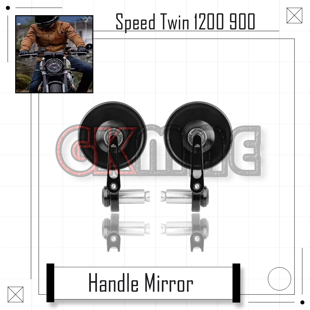 

New For Triumph Speed Twin 1200 900 Motorcycle Modified Rearview Mirror Reflector Aluminum Alloy Handle Mirror