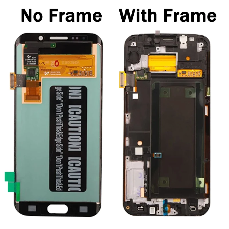 5.1“ Super AMOLED For Samsung S6 edge S6edge LCD Display Touch Screen Digitizer Assembly G925 G925F Display with Frame