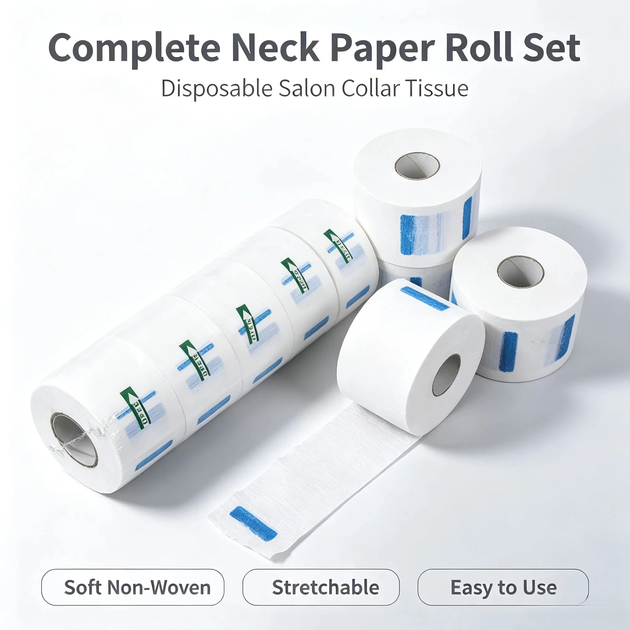 2026 Barber Professional White Neck Paper Disposable Tissue Collar Tapes for Salon Hairdressing Necks Covering Tool