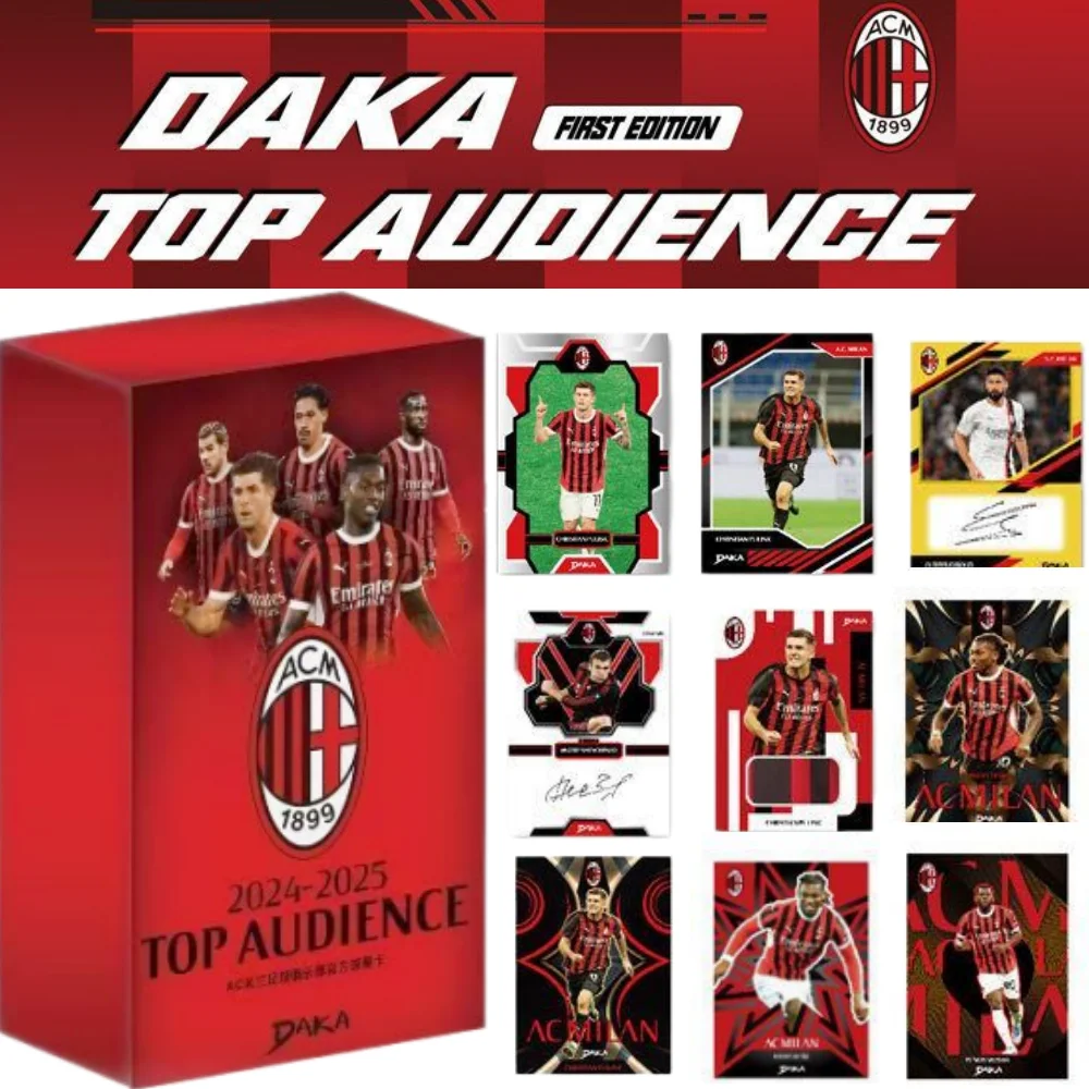 Tarjetas Coleccionables Oficiales de la Colección Daka 2024-25, Pulisic, Leao, Giroud, Fútbol, AC Milan, Tarjetas Coleccionables de Jugadores Estrella