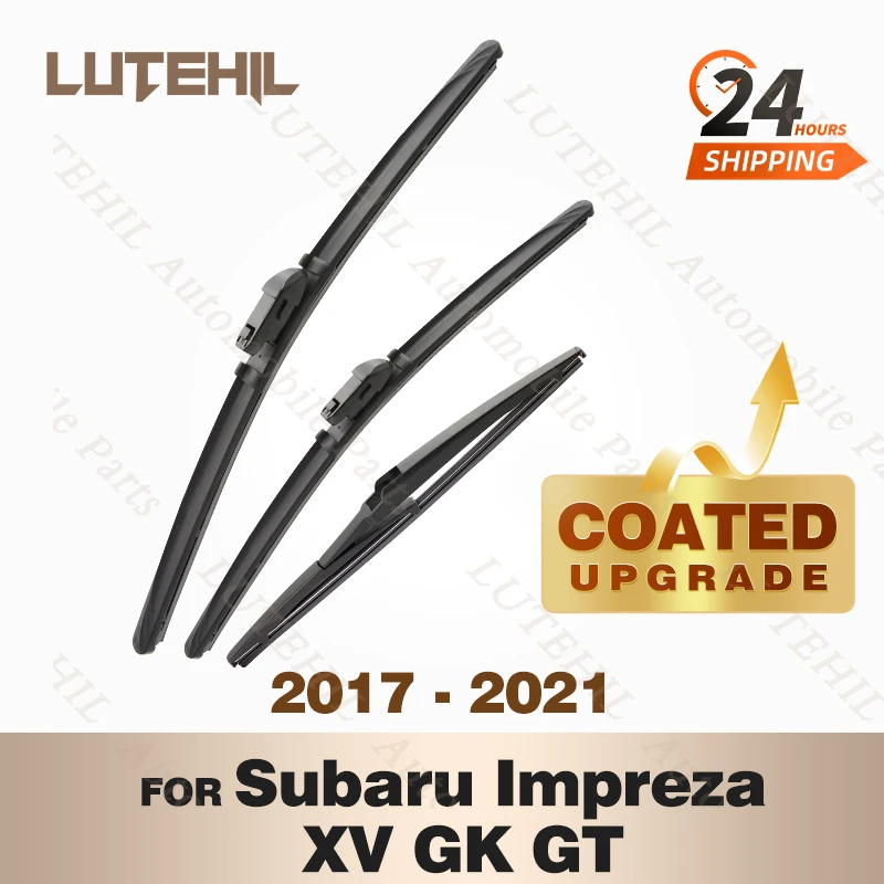 

LUTEHIL's Silicone Front & Rear Wiper Set For Subaru Impreza XV GK GT 2017 - 2021 2018 coated windshield wiper blade 26"+16"+14"