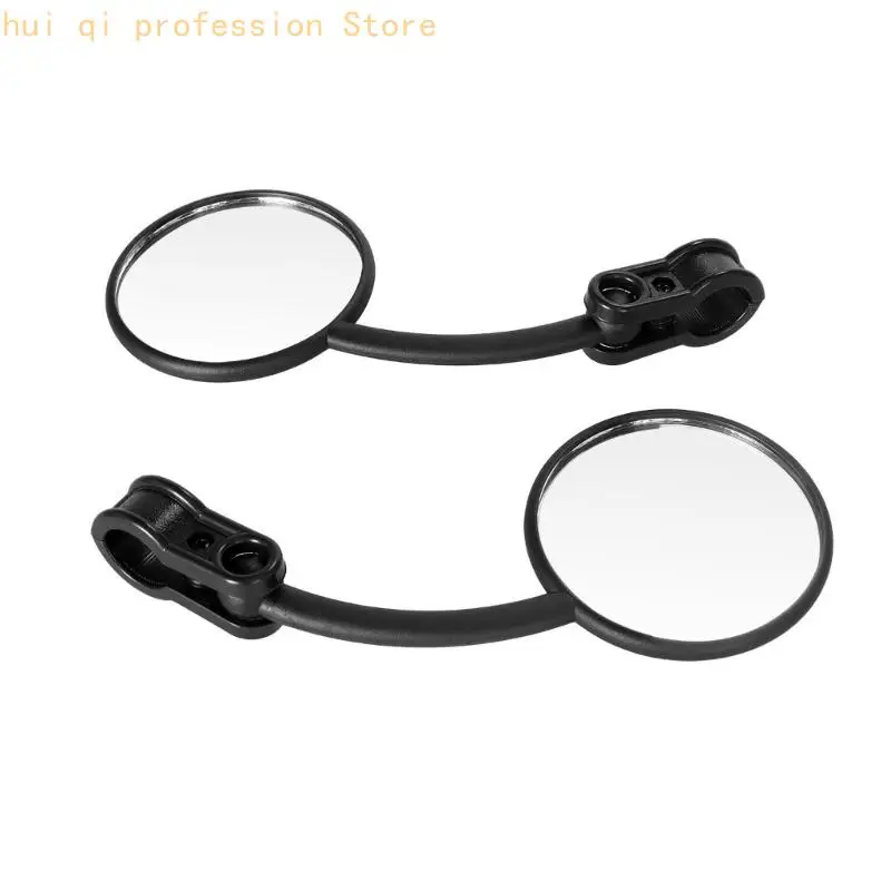Clip-On-Spiegelpaar für Motorradlenker, 22-mm-Rundspiegel mit Metallschaft, Winkelgelenk und täglicher Straßenersatz H8WE – Detail 9