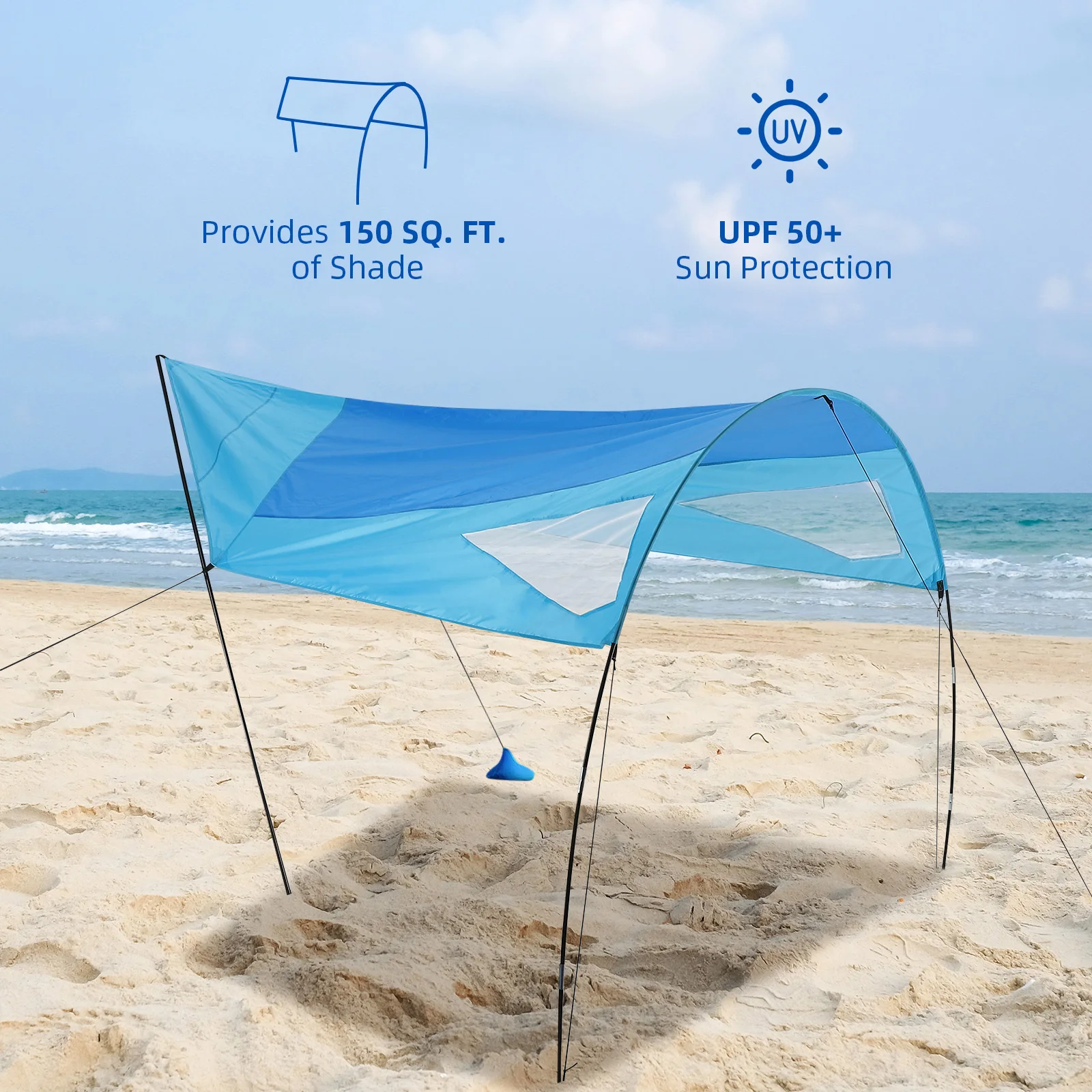 

Beach Shade Beach Canopy Provides 150 Sq. Ft. of Shade Compact Easy to Carry Sets up in 3Minutes Beach Canopy Tents folding awni