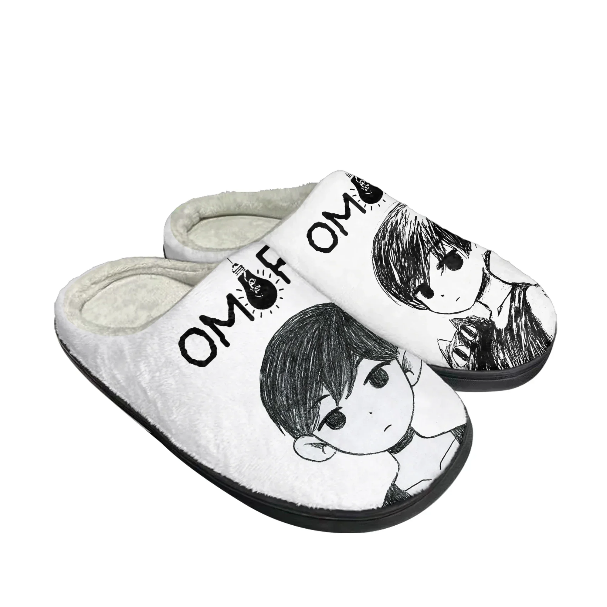 

Omori Home Cotton Slippers Cartoon Game Mens Womens Teenager Fashion Plush Bedroom Casual Keep Warm Shoes Custom Made Slipper