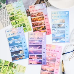 5 Pcs/pack Natural Scenery Magnet Bookmark Retro Reading Book Mark Stationery Material School Office Supply