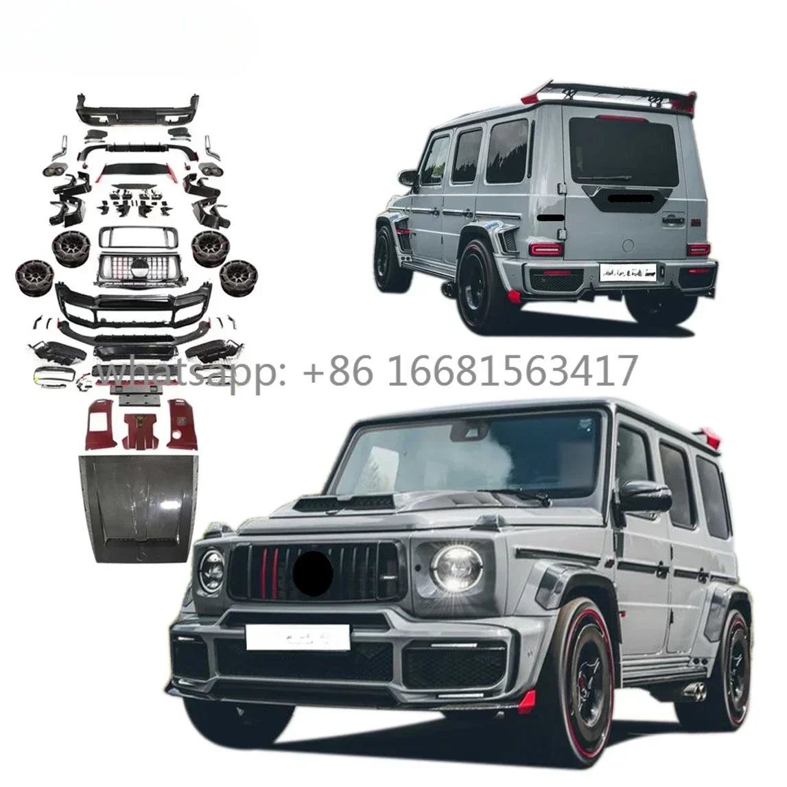 Auto Facelift Refit Body Kit For Mercedes-Benz G-Class W463A W464 2018-2022 Upgrade To B900 G900 B-brabus Style Dry Carbon Fiber