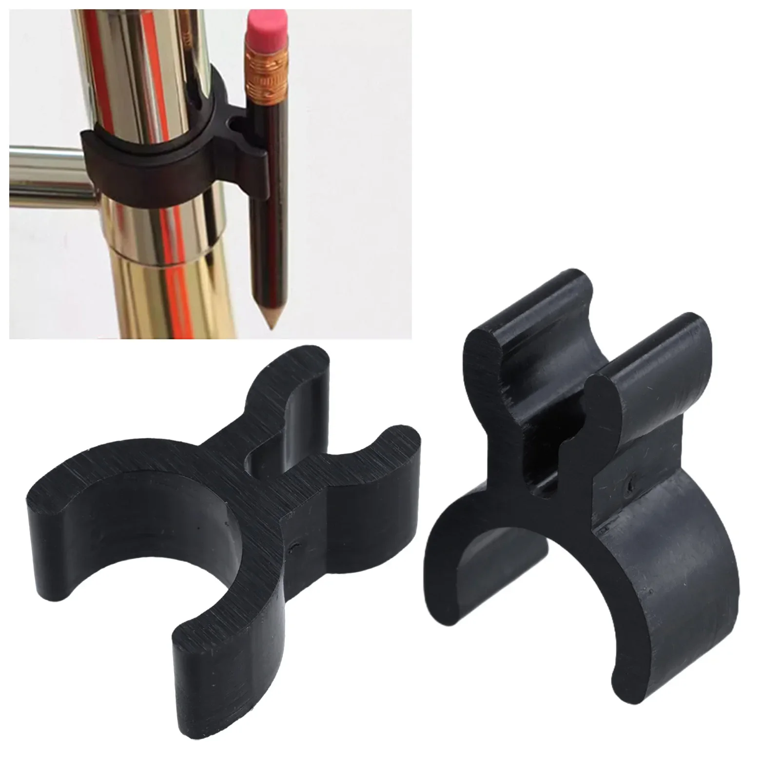

Clips Pencil Holder Clips Black Convenient Design Made Of Plastic Make Note Pencil Clips Holder Plastic Trumpet